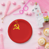 Sovjet-Unie Communistische Sikkel en Hammer Papieren Bordje (Feest)