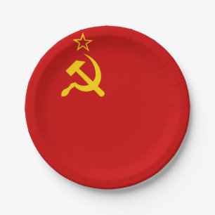 Sovjet-Unie Communistische Sikkel en Hammer Papieren Bordje