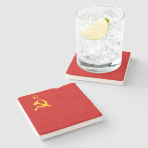 Sovjet-Unie Communistische Sikkel en Hammer Stenen Onderzetter
