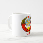 Sovjet-Unie Embleem met CCCP-koffie-Mok Koffiemok (Voorkant links)