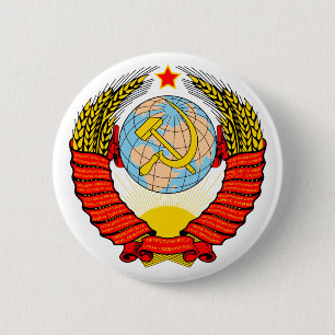Sovjet-Unie Embleem met CCCP Ronde Button 5,7 Cm
