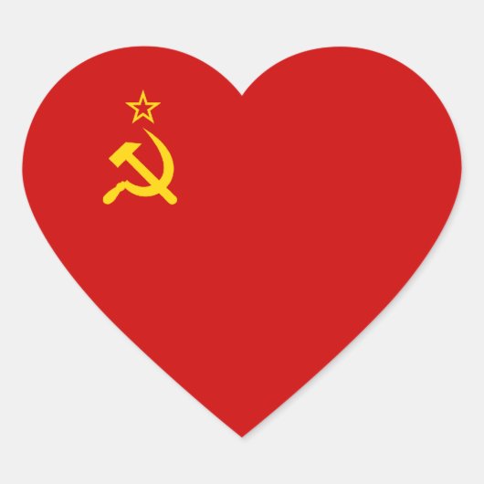 Sovjet-Unie/USSR/CCCP Hartvlag Hart Sticker (Voorkant)