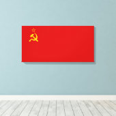 Sovjet-Unie (USSR) (communistische hamer en sikkel Canvas Afdruk (Insitu (Houten vloer))