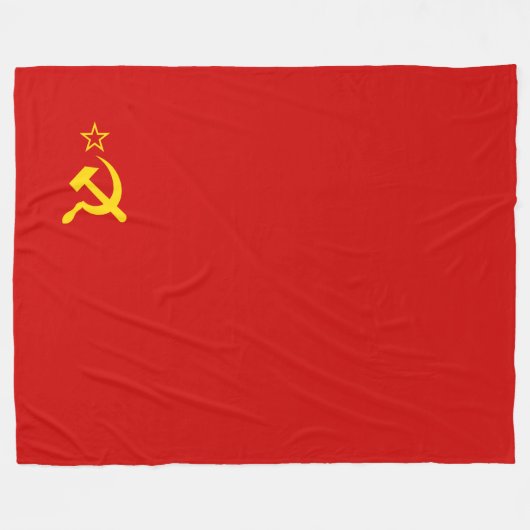 Sovjet-Unie (USSR) (communistische hamer en sikkel Fleece Deken (Voorkant (Horizontaal))