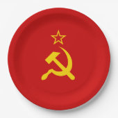 Sovjet-Unie (USSR) (communistische hamer en sikkel Papieren Bordje (Voorkant)