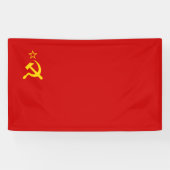 Sovjet-Unie (USSR) (communistische hamer en sikkel Spandoek (Horizontaal)