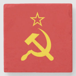 Sovjet-Unie (USSR) (communistische hamer en sikkel Stenen Onderzetter