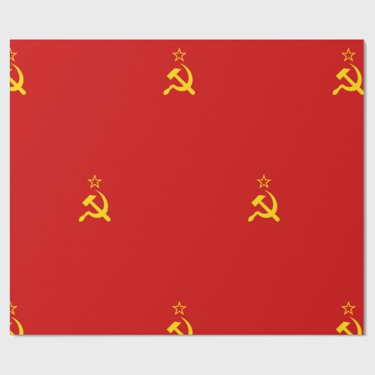 Sovjet-Unie Vlag Communistisch Sikkel en Hammer Cadeaupapier (Vlak)