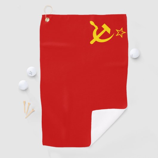 Sovjet-Unie Vlag Communistisch Sikkel en Hammer Golfhanddoek (Insitu)