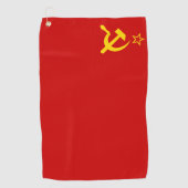 Sovjet-Unie Vlag Communistisch Sikkel en Hammer Golfhanddoek (Voorkant)