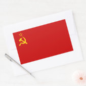 Sovjet-Unie Vlag Communistisch Sikkel en Hammer Rechthoekige Sticker (Envelop)