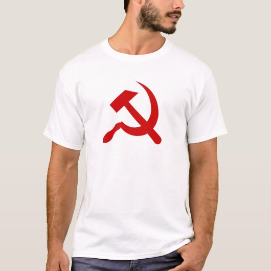 Sovjet-Unie Vlag Communistisch Sikkel en Hammer T-shirt (Voorkant)