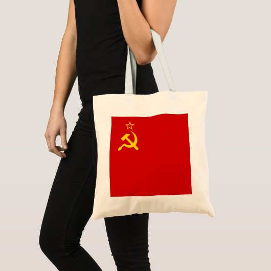 Sovjet-Unie Vlag Communistisch Sikkel en Hammer Tote Bag (Voorkant (product))