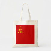 Sovjet-Unie Vlag Communistisch Sikkel en Hammer Tote Bag (Voorkant)