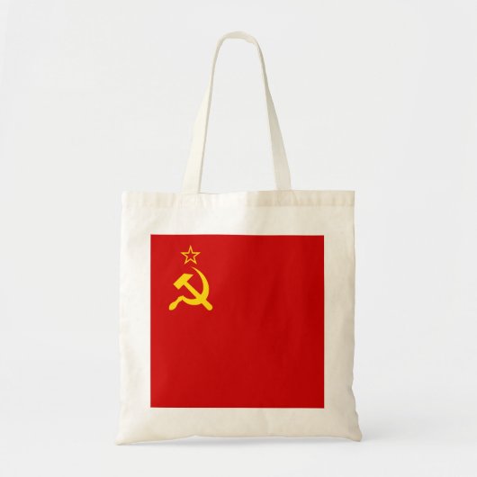 Sovjet-Unie Vlag Communistisch Sikkel en Hammer Tote Bag (Voorkant)