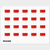 Sovjet-Unie Vlag met Volledige Naam Ronde Sticker (Vel)