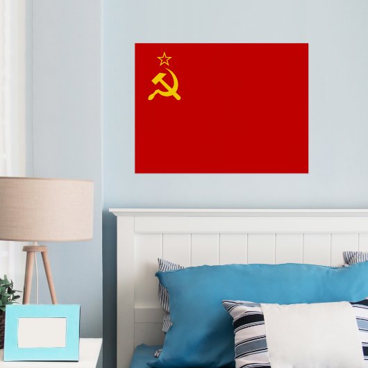 Sovjet-Unie Vlag, Sovjet-Unie, CCCP, Communisme, L Folie Afdrukken (Insitu (Slaapkamer))