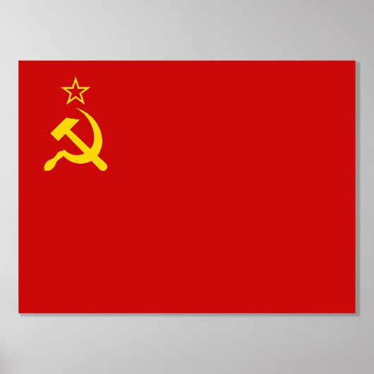 Sovjet-Unie Vlag, Sovjet-Unie, CCCP, Communisme, L Folie Afdrukken (Voorkant)
