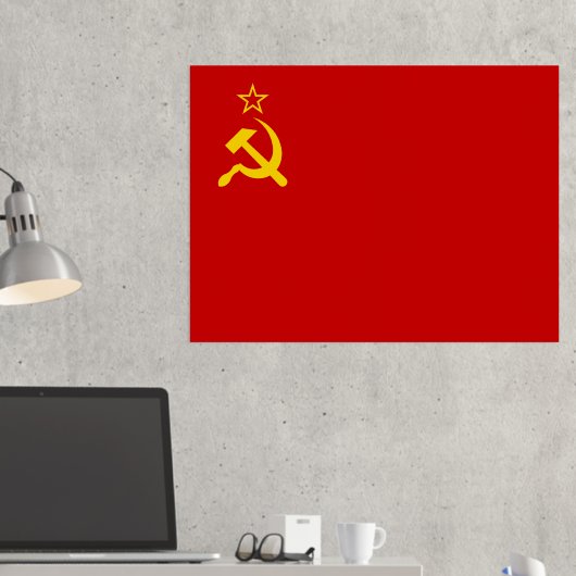 Sovjet-Unie Vlag, Sovjet-Unie, CCCP, Communisme, L Folie Afdrukken (Insitu (Desk 2))