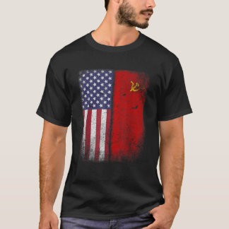 Sovjet-Unie Vlag T shirt Socialistische Hamer Sick