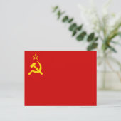 Sovjet-Unie vlag, USSR, CCCP, Communisme, Lenin Briefkaart (Staand voorkant)