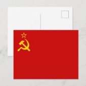 Sovjet-Unie vlag, USSR, CCCP, Communisme, Lenin Briefkaart (Voorkant / Achterkant)