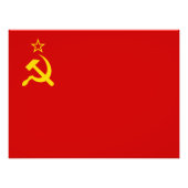 Sovjet-Unie vlag, USSR, CCCP, Communisme, Lenin Foto Afdruk (Voorkant)