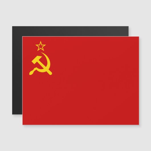 Sovjet-Unie vlag, USSR, CCCP, Communisme, Lenin Magnetische Uitnodiging (Voorkant / Achterkant)