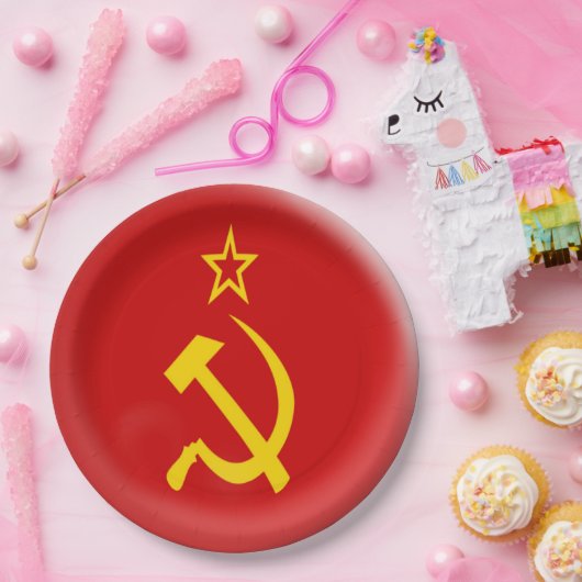 Sovjet - Unie - vlag USSR Papieren Bordje (Feest)
