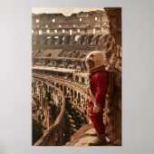 Sovjet-Vrouw Astronaut landt in de kosmos Po Poster (Voorkant)