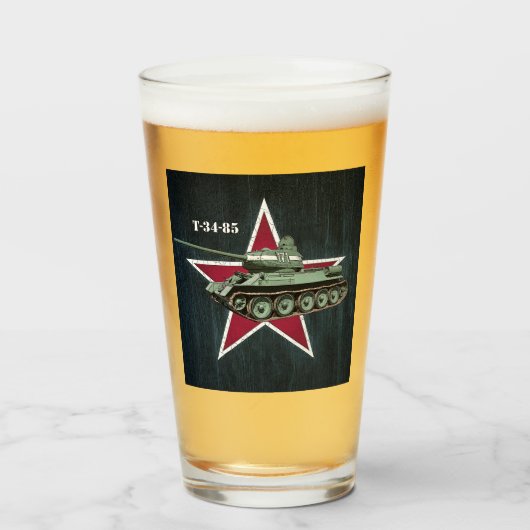 Sovjet-Wereldoorlog Twee T-34-85 Tank w / Rode Ste Glas (Voorkant gevuld)