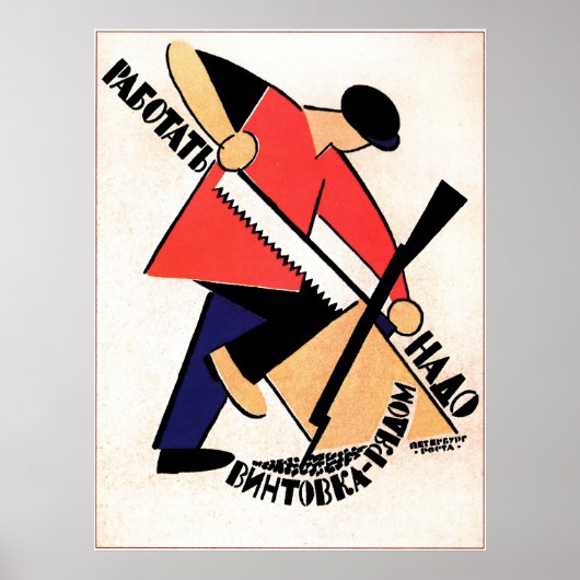  Sovjet-werknemers Propaganda Poster (Voorkant)