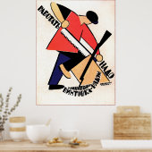  Sovjet-werknemers Propaganda Poster (Keuken)