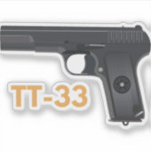 Sovjet WO2 Pistol Tokarev TT-33 Sticker (Voorkant)