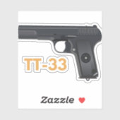 Sovjet WO2 Pistol Tokarev TT-33 Sticker (Vel)