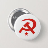 Sovjethamer en sikkelvormig ontwerp ronde button 5,7 cm (Voorkant /achterkant)