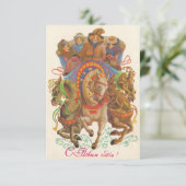 Sovjetkaart met de nieuwjaarscavalerie (Staand voorkant)