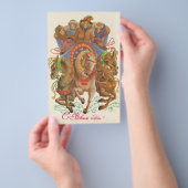 Sovjetkaart met de nieuwjaarscavalerie flyer (Hand)