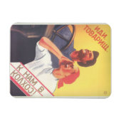 Sovjetkunst "Doe mee met ons collectief Boerderij Magneet (Horizontaal)