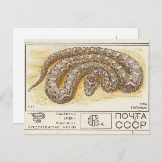 Sovjetpostzegel Ventigzand Briefkaart (Voorkant / Achterkant)