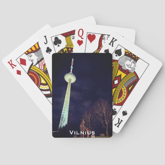 Sovjettijdperk TV-toren - Vilnius, LT Pokerkaarten (Achterkant)