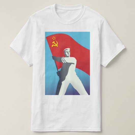 Sovjetunie arbeider vintage kunstprint. t-shirt (Design voorkant)
