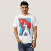 Sovjetunie arbeider vintage kunstprint. t-shirt (Voorkant volledig)