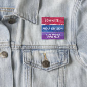 Sow Hate-Reap Division; Make America UNITED Again Vierkante Button 5,1 Cm (In situ)