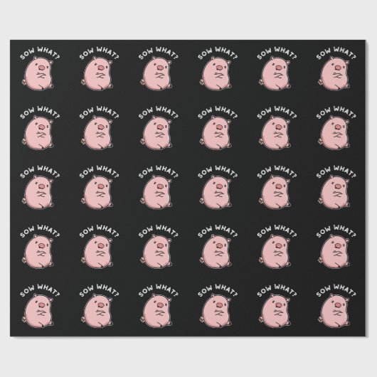Sow What Funny Sassy Pig Donk BG Cadeaupapier (Vlak)