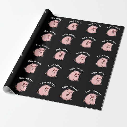 Sow What Funny Sassy Pig Donk BG Cadeaupapier (Uitgerold)