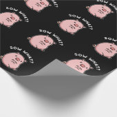 Sow What Funny Sassy Pig Donk BG Cadeaupapier (Hoek)
