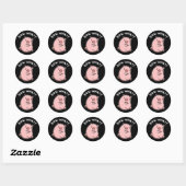 Sow What Funny Sassy Pig Donk BG Ronde Sticker (Vel)