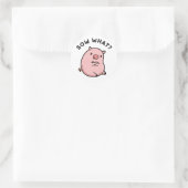 Sow What Funny Sassy Pig Ronde Sticker (Tas)
