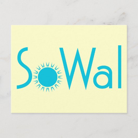 SoWal South Walton County met Sun Briefkaart (Voorkant)
